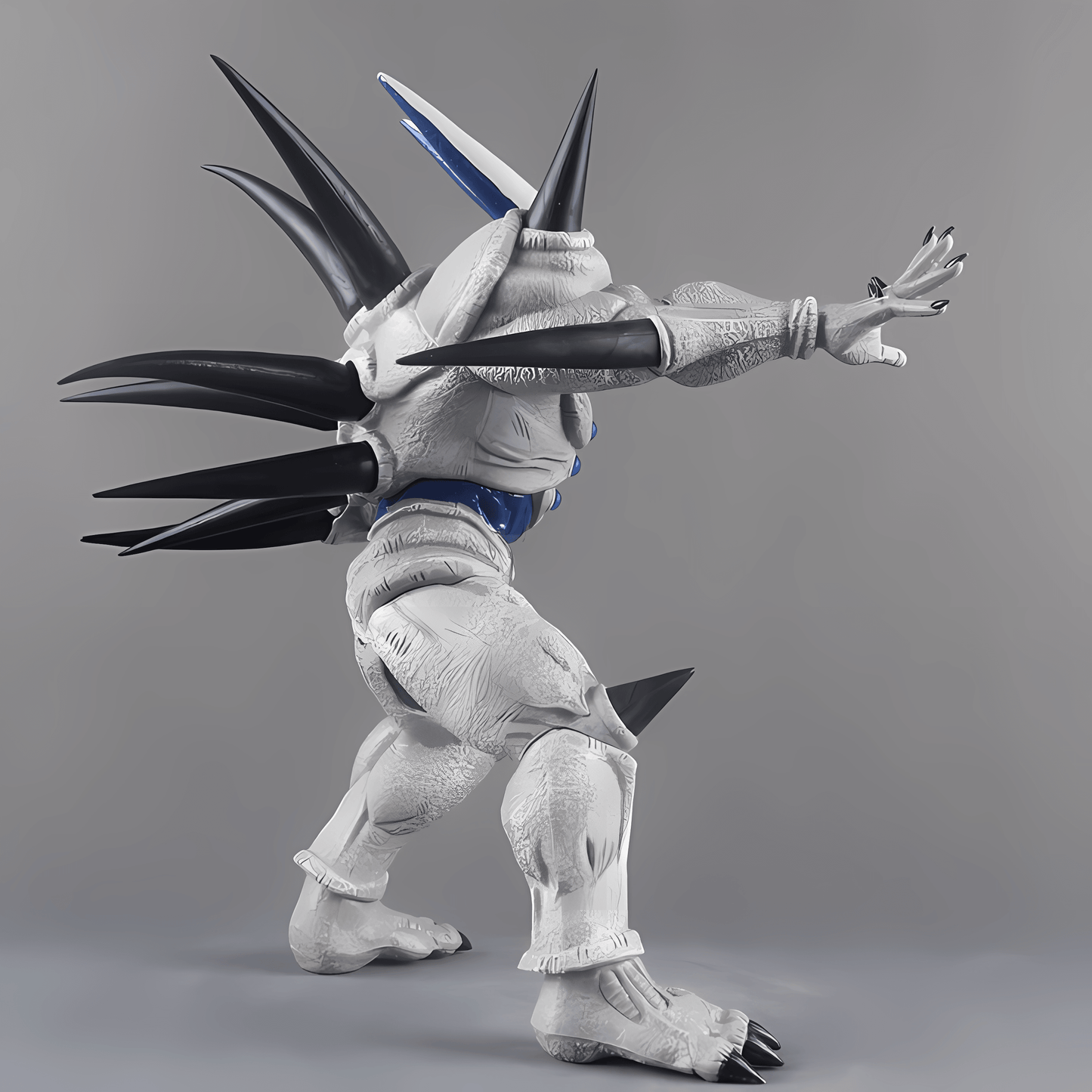 One Star Dragon Yishendragon figure set against a stormy sky, capturing the Dragon Ball villain's ferocity amidst a fiery meteor shower.