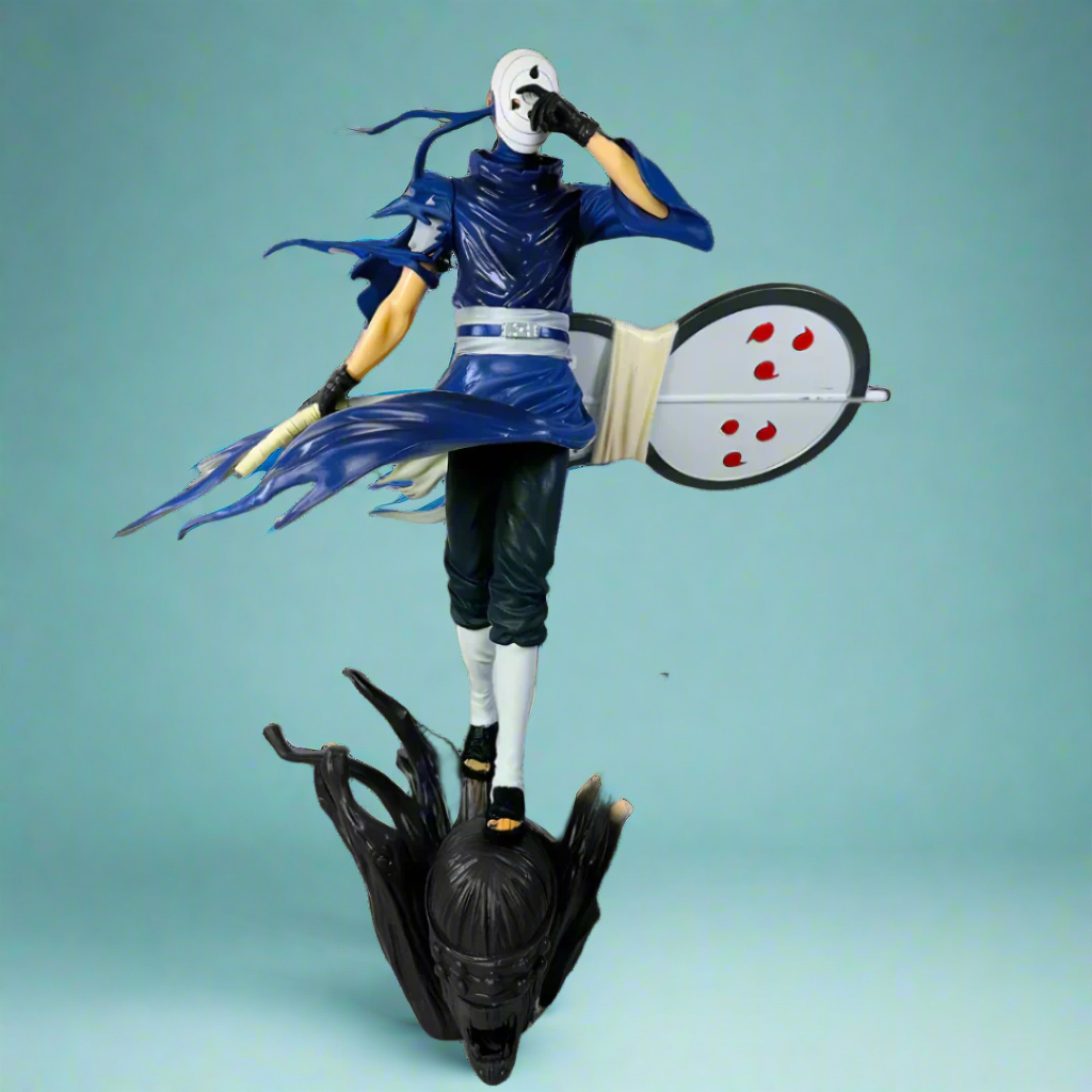 Figura de anime Naruto Masked Vengeance Uchiha Obito Estatua de PVC de 28 cm (11")