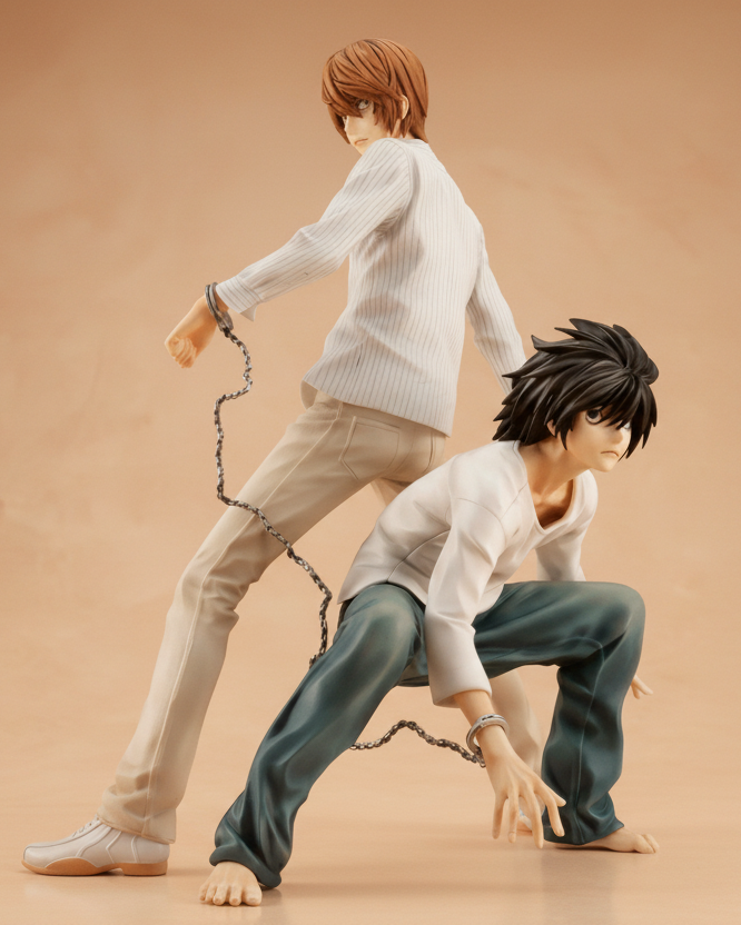 Light Yagami & L Death Note 24cm Anime Figure Gift – Super Saiyan