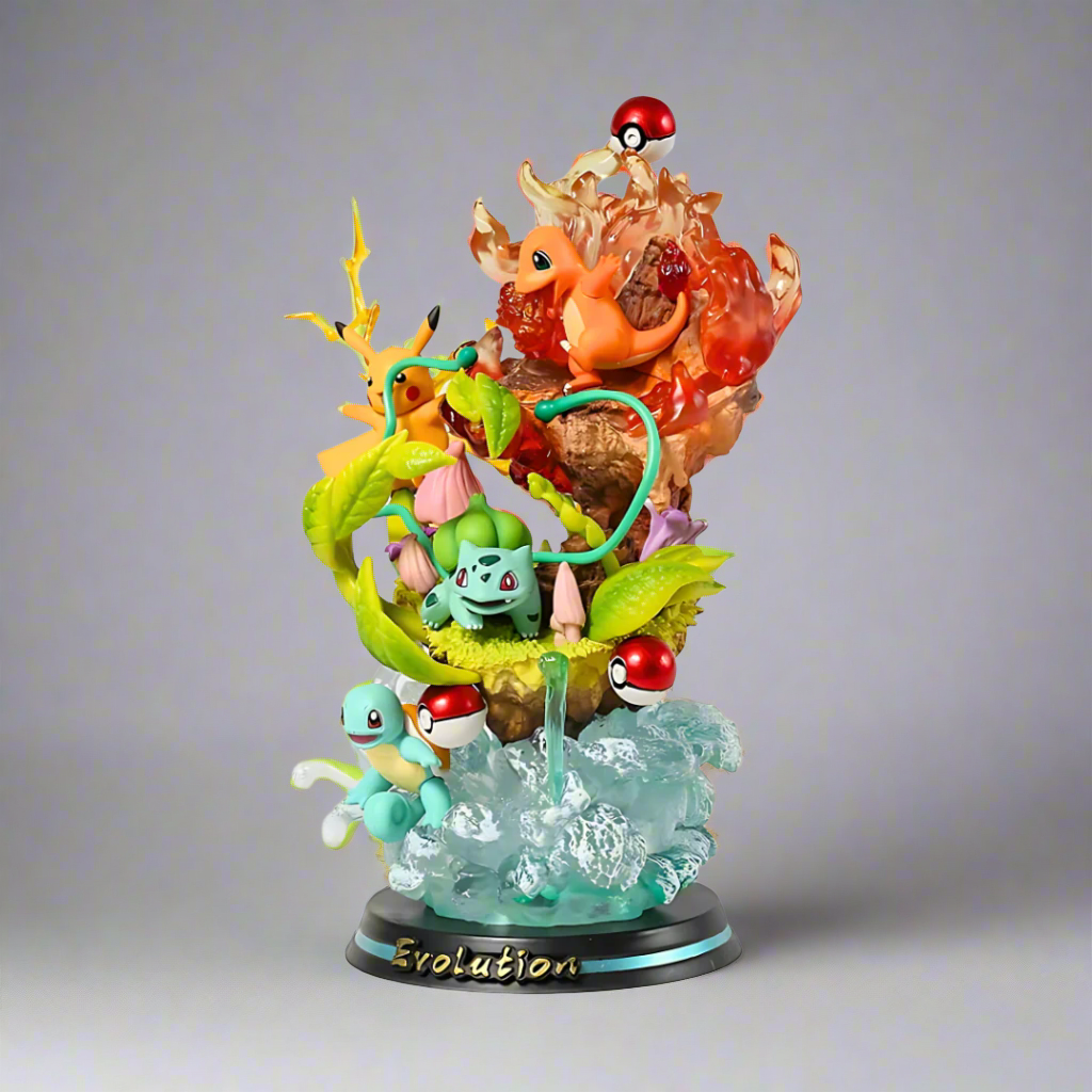 The Starter Legends: Pikachu, Charmander, Bulbasaur, & Squirtle 25cm (10") PVC Statue