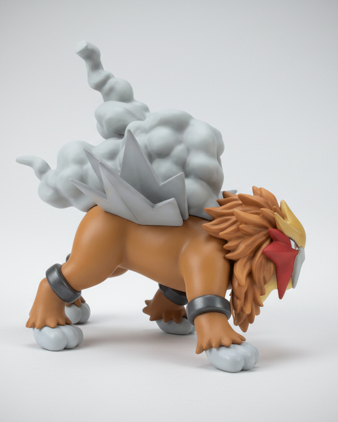 Pokemon Anime Figure Volcano King Entei 9cm (4") Collector Statue