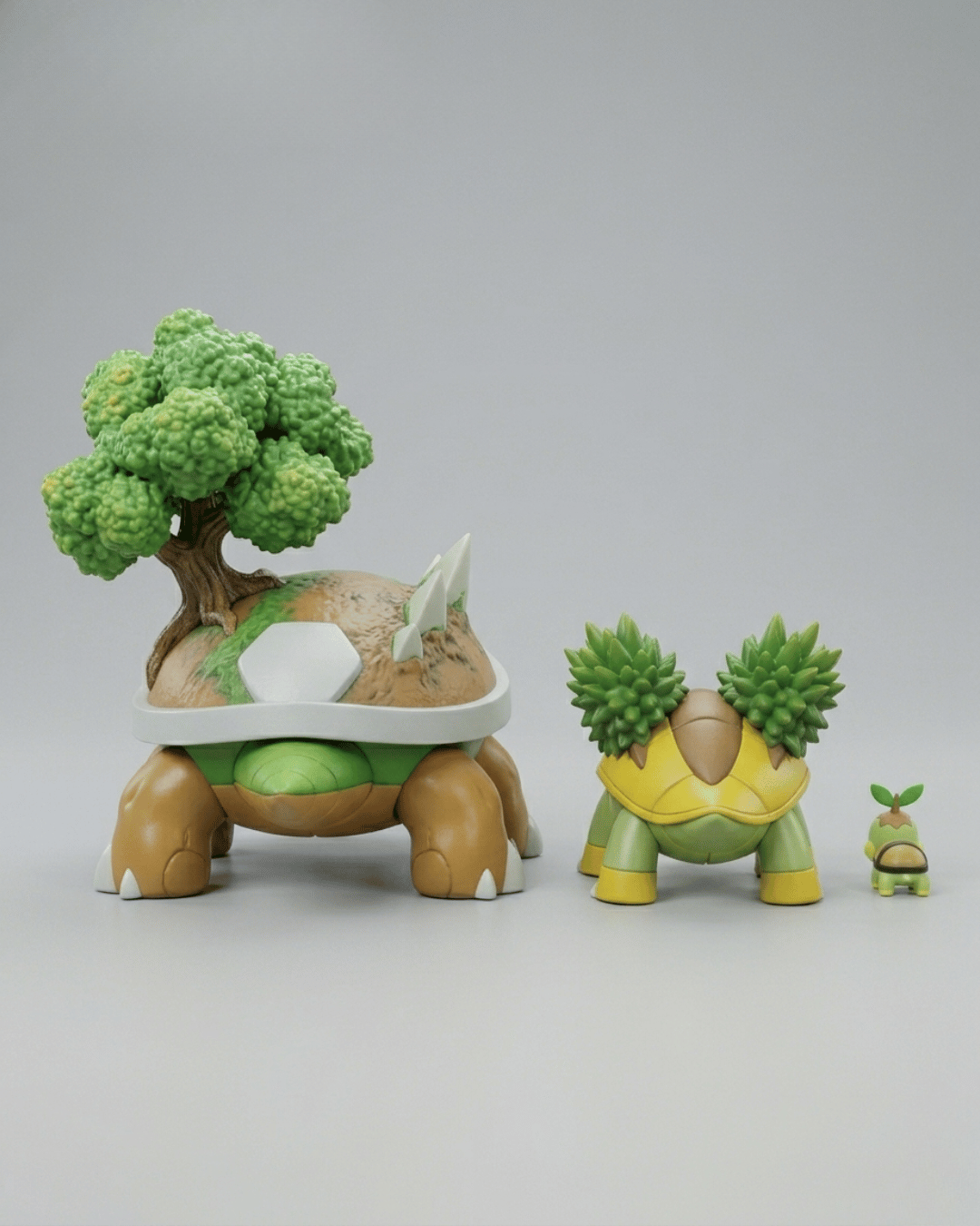 Pokémon Anime Figure Evolution of a Walking Forest Turtwig, Grotle & Torterra 11cm (4.3") Collectore Statue