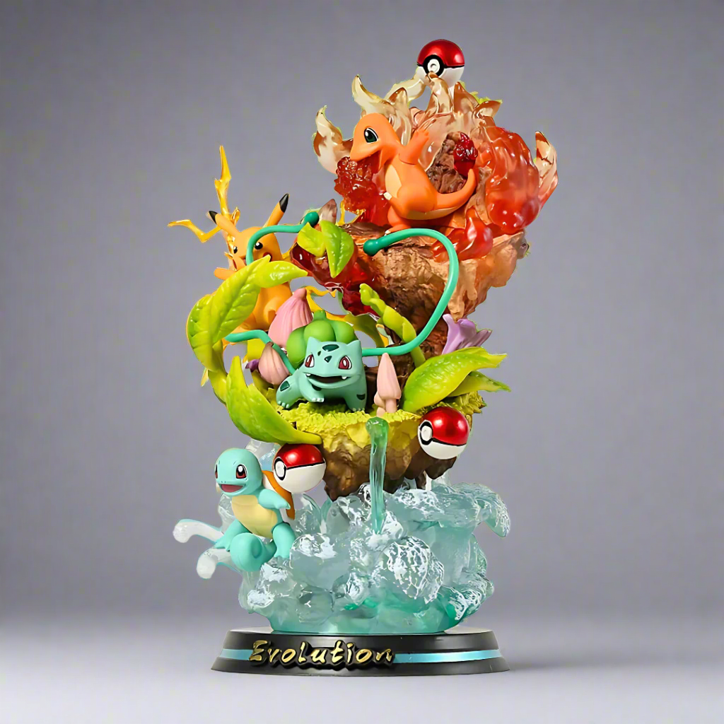 The Starter Legends: Pikachu, Charmander, Bulbasaur, & Squirtle 25cm (10") PVC Statue