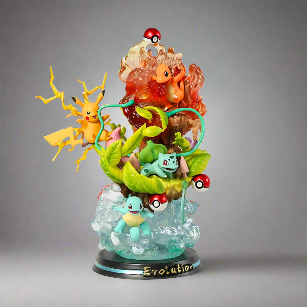 The Starter Legends: Pikachu, Charmander, Bulbasaur, & Squirtle 25cm (10") PVC Statue