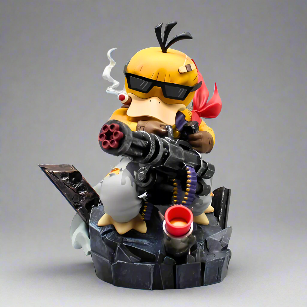 Pokémon Anime Figure Machine Gun Psyduck 16cm (6") PVC Statue