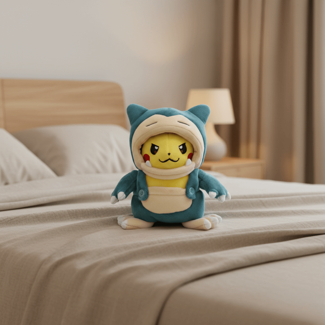 Pokémon Anime Plush Toy Thunder Napper Pikachu Cosplay Snorlax 22cm (9") Plushie