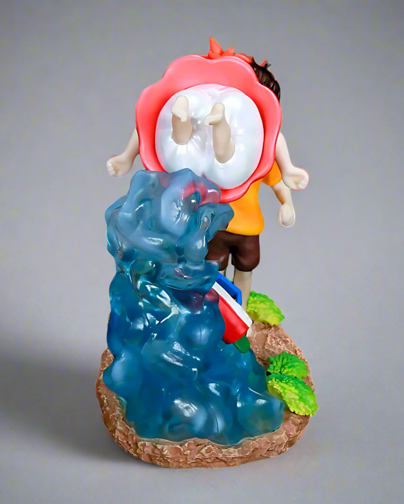 Figurine d'anime du Studio Ghibli Moonlit Waves Ponyo et Sosuke Statue en PVC de 15 cm (6")