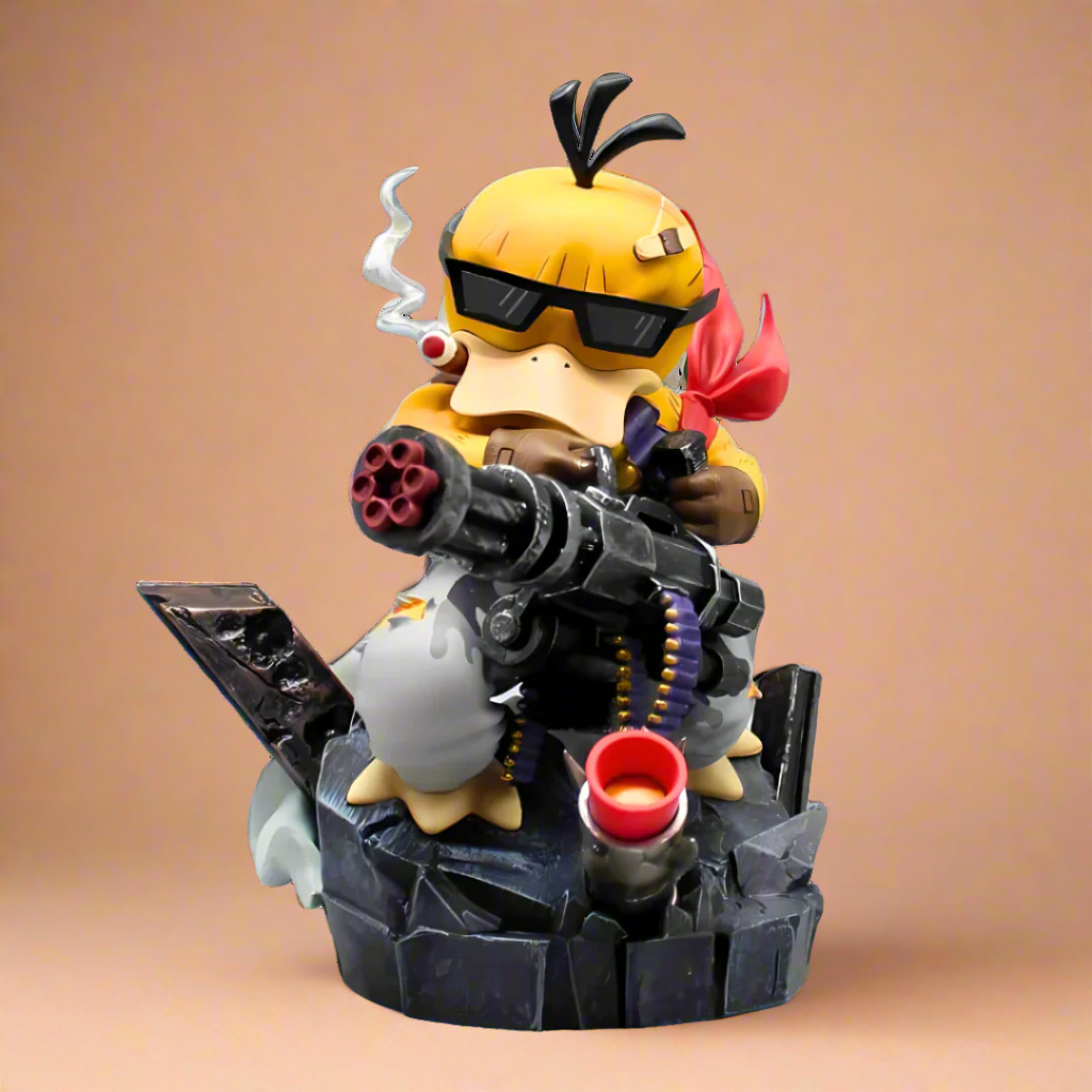 Pokémon Anime Figure Machine Gun Psyduck 16cm (6") PVC Statue