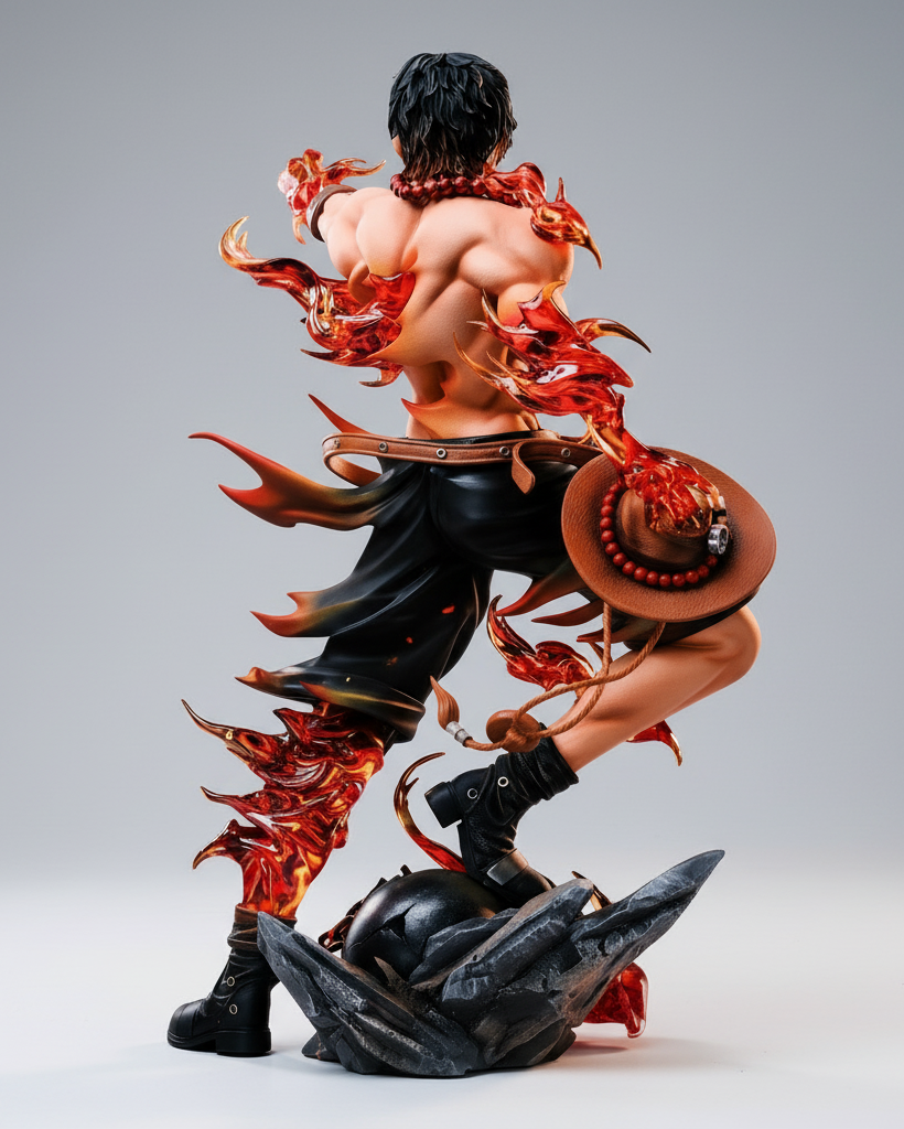 One Piece Anime Figure Hellfire Fist Portgas D. Ace 26cm (11") PVC Statue
