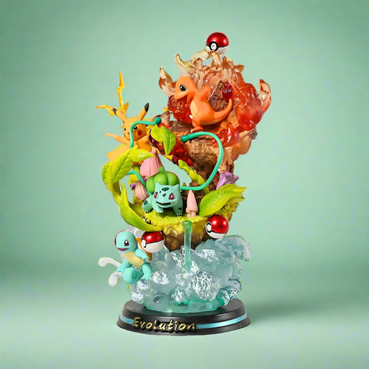 The Starter Legends: Pikachu, Charmander, Bulbasaur, & Squirtle 25cm (10") PVC Statue