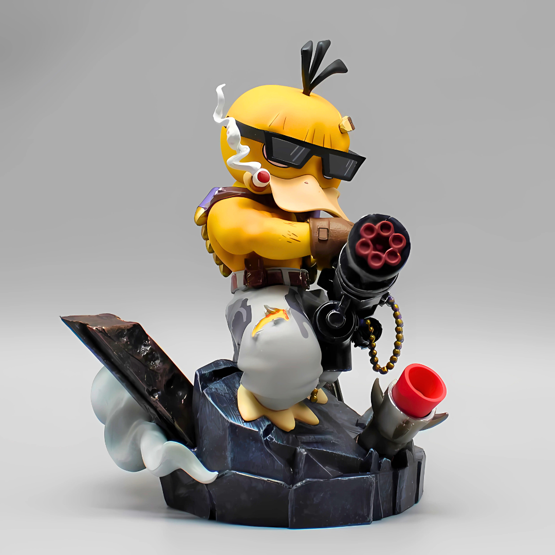 Pokémon Anime Figure Machine Gun Psyduck 16cm (6") PVC Statue