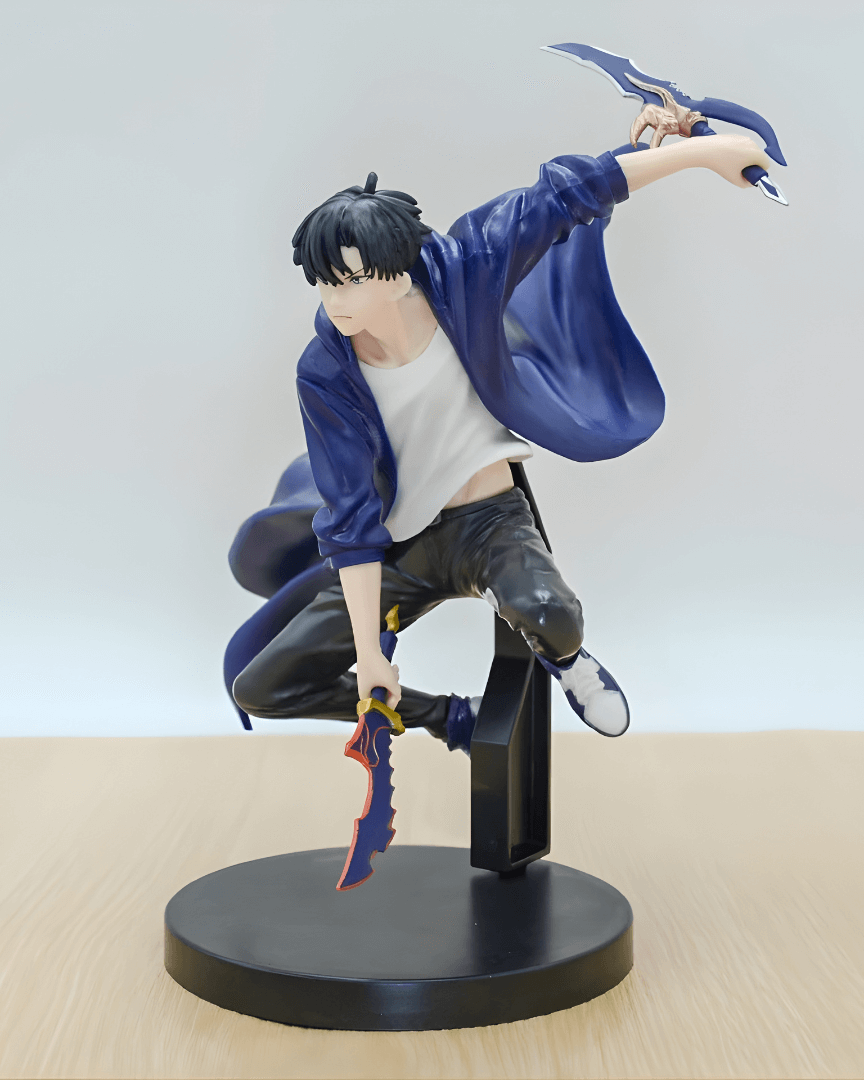Figurine d'Anime Solo Leveling Seigneur des morts Sung Jin-Woo Statue en PVC de 17 cm (7")