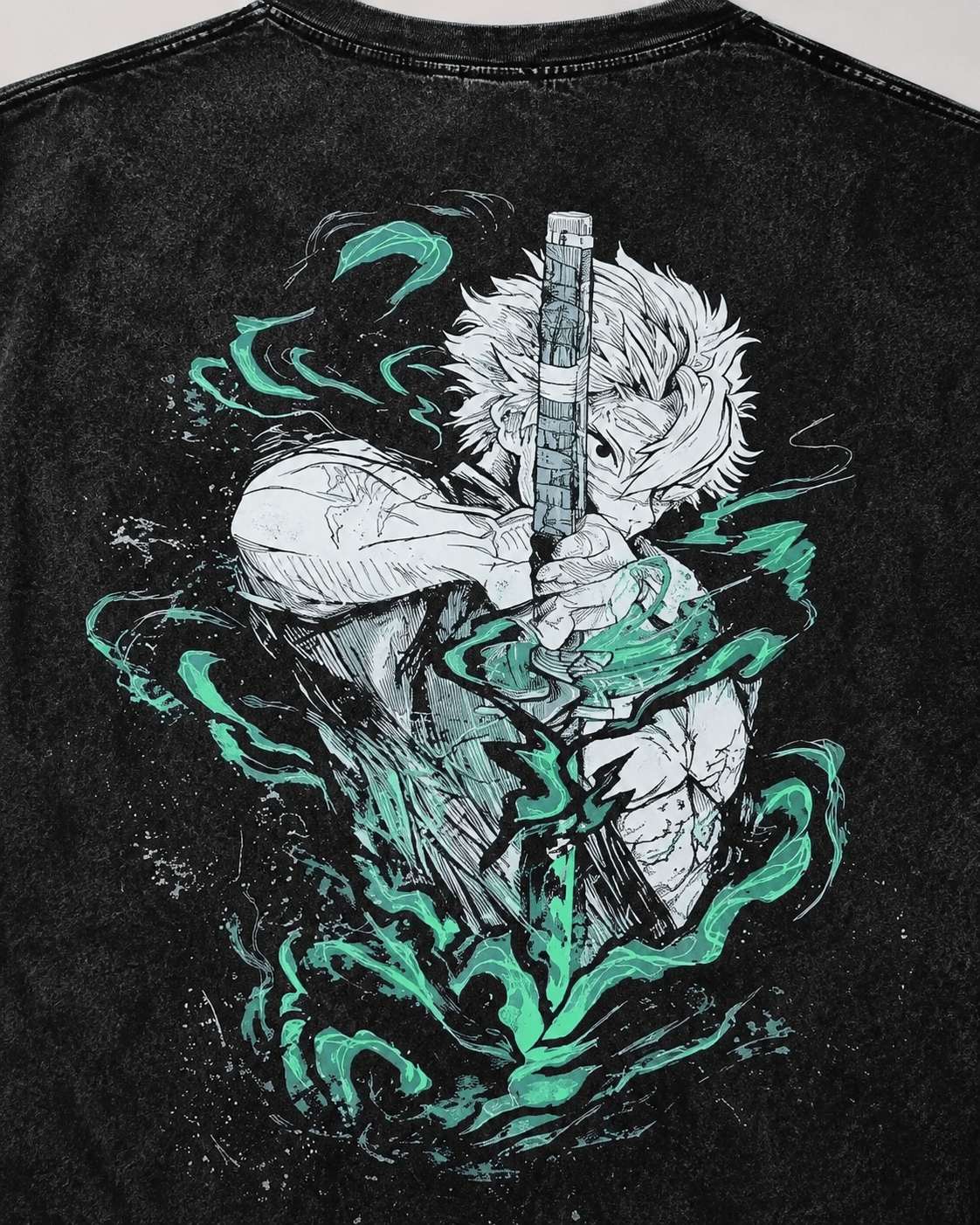 HIKO. Shinazugawa Sanemi Demon Slayer T-SHIRT- BLACK