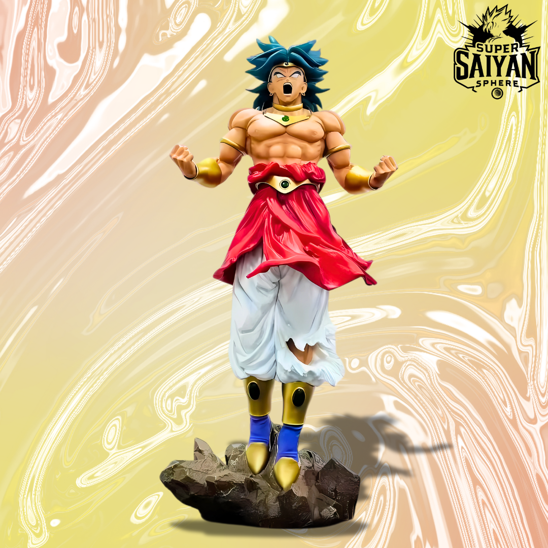Figura de anime de Dragon Ball Saiyan Berserker Broly, estatua de PVC de 58 cm (23")