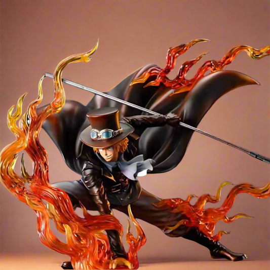 One Piece Anime Figure Flame Fist Sabo 22cm (9") PVC Statue