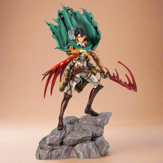 Attack on Titans Anime Figure Silent Slasher Levi Ackerman 36cm (14") PVC Statue