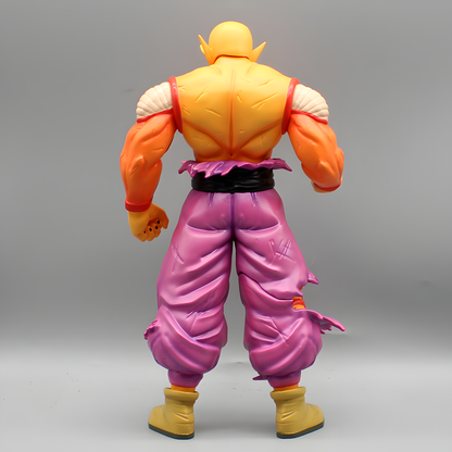 Back view of the Namekian Guardian Piccolo Dragon Ball figure, emphasizing his broad shoulders and the flow of his outfit, poised for action.