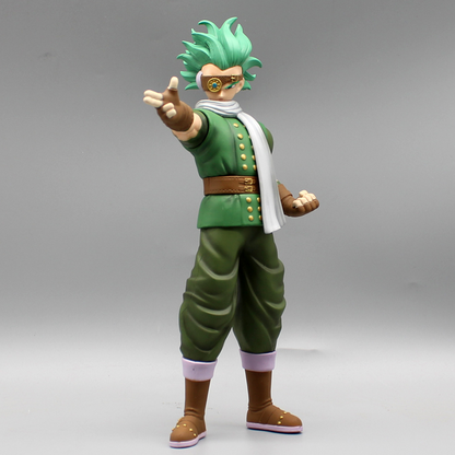 Granolah the Survivor Dragon Ball collectible figure standing with a confident pose, green hair flowing and eye patch visible, a unique addition to any Dragon Ball figure collection.