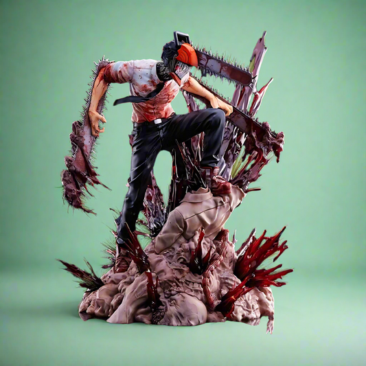 Figura de anime Chainsaw Man, Chainsaw Fury, Denji, estatua de PVC de 18 cm (7")