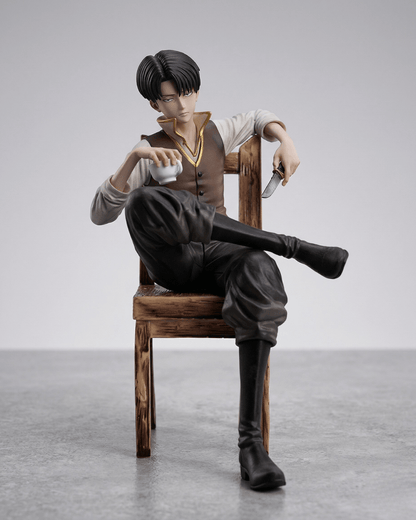 Attack On Titan Anime Figure Silent Captain Levi Ackerman 19cm (7.48") Collector Statue