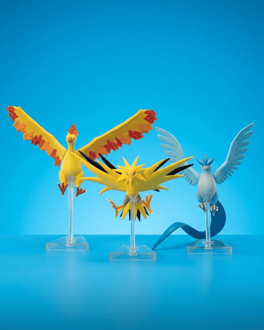 Pokemon Anime Figure Wings of Kanto Moltres, Zapdos & Articuno 4cm (1.6") Collector Statue