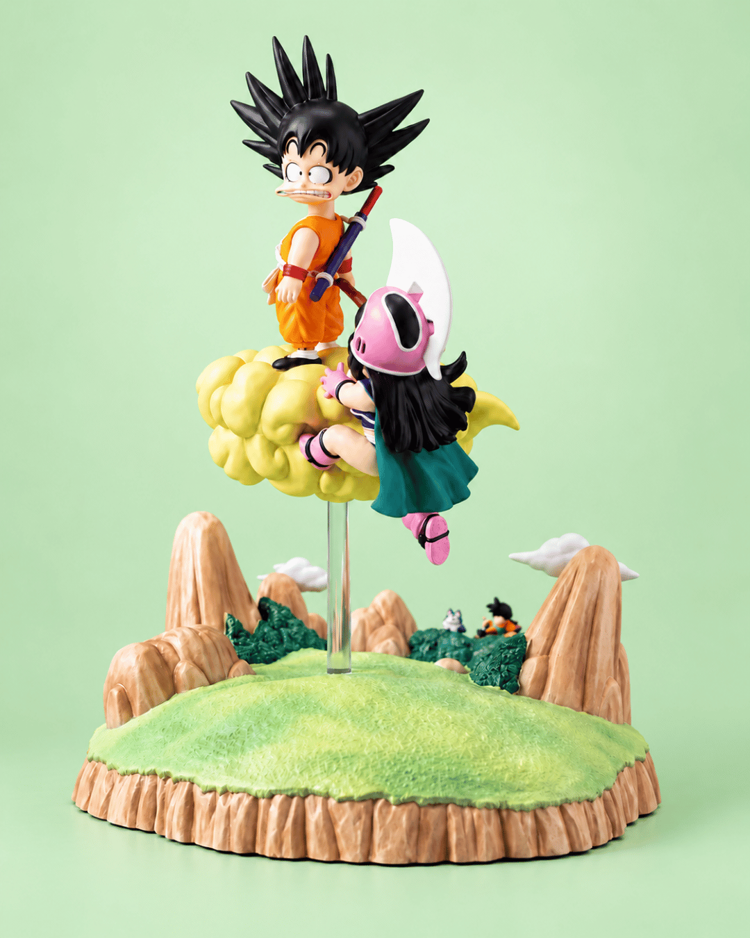 Dragon Ball Anime Figure Nimbus Promise Goku & Chi-Chi 9cm (3.5") Collector Statue
