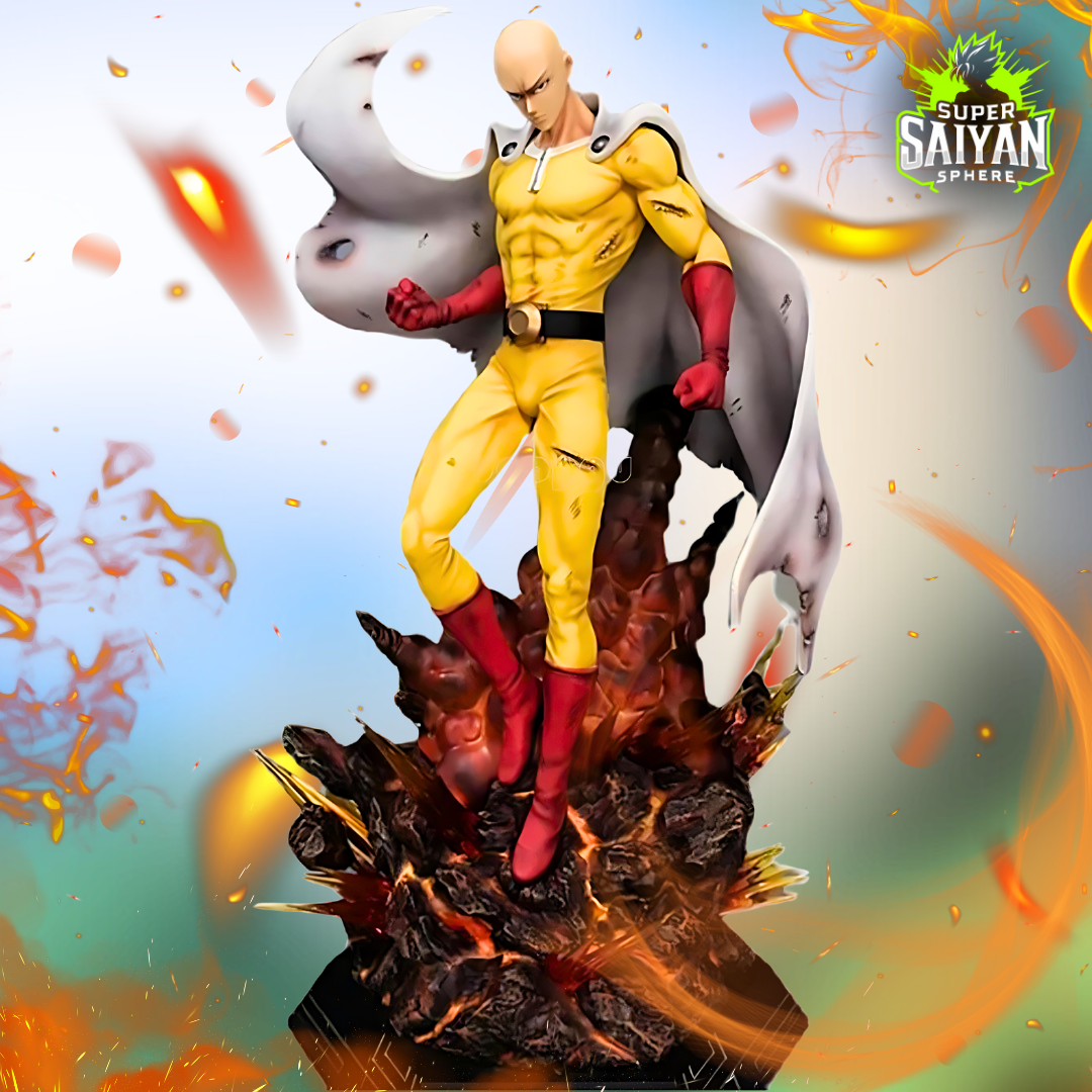 One Punch Man Anime Figure Bald Warrior Saitama 43cm (17") PVC Statue