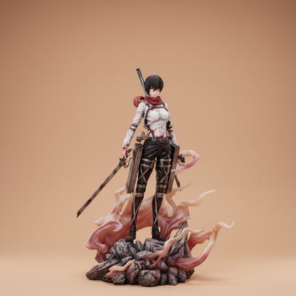 Attack On Titans Anime Figure Mikasa Ackerman: Blood and Blades 45cm (17.72") Collector Statue
