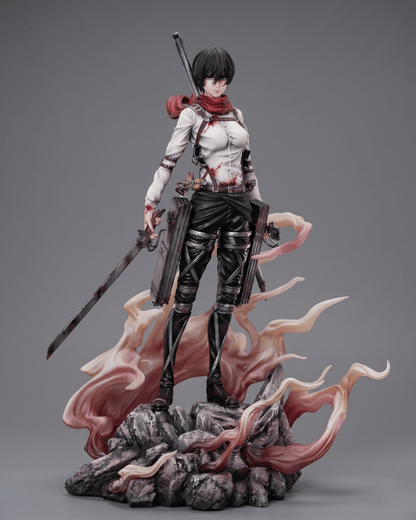 Attack On Titans Anime Figure Mikasa Ackerman: Blood and Blades 45cm (17.72") Collector Statue