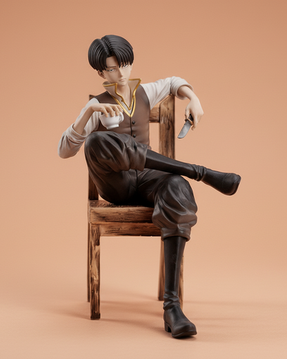Attack On Titan Anime Figure Silent Captain Levi Ackerman 19cm (7.48") Collector Statue