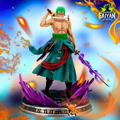 One Piece Anime Figure Sword Demo Roronoa Zoro 21cm (8") PVC Statue