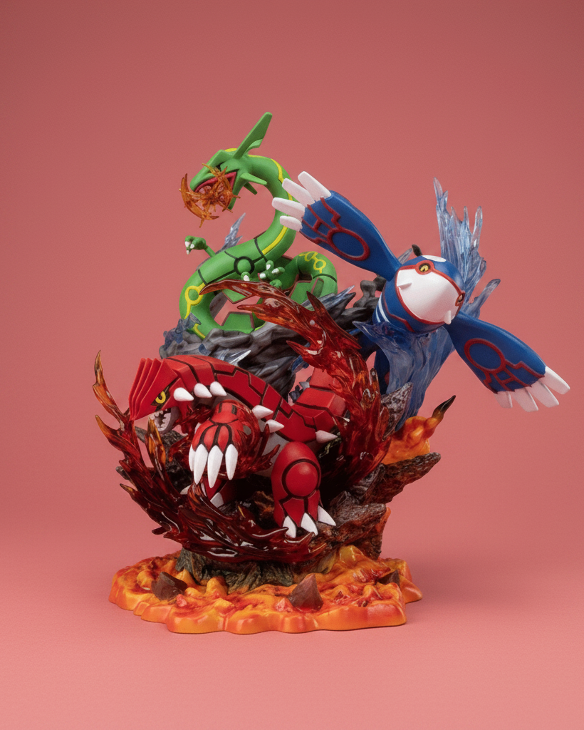 Pokemon Anime Figure Groudon, Kyogre and Rayquaza: Clash of the Titans 35cm (13.78") Collector Statue