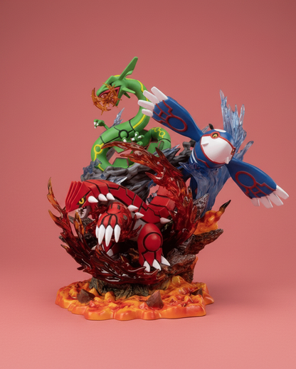 Pokemon Anime Figure Groudon, Kyogre and Rayquaza: Clash of the Titans 35cm (13.78") Collector Statue