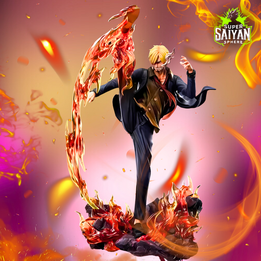 One Piece Anime Figure Black Leg Fury Sanji 30cm (12") PVC Statue