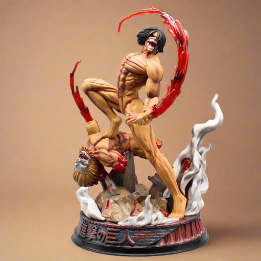 Figura de anime de Ataque a los Titanes, Titán Colosal, Eren Yeager, estatua de PVC de 29 cm (11")