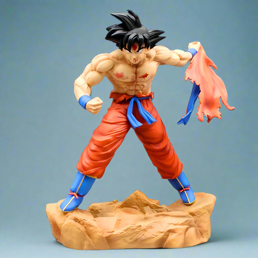 Action figure of a character in red and blue outfit with a blue background