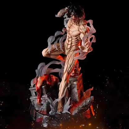 Attack On Titan Anime Figure Rage of the Wall Armored Titan Eren Jager 40cm (16") PVC Statue