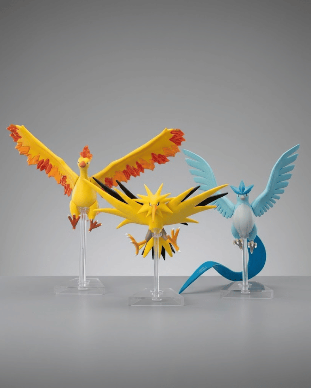 Pokemon Anime Figure Wings of Kanto Moltres, Zapdos & Articuno 4cm (1.6") Collector Statue