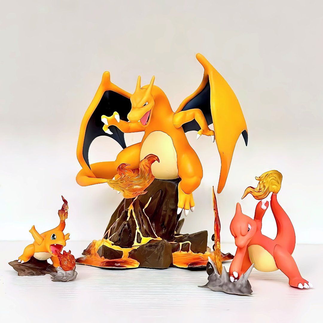 Pokemon Anime Figure Inferno Wing Charizard (3pcs) 16cm (6") PVC Statue