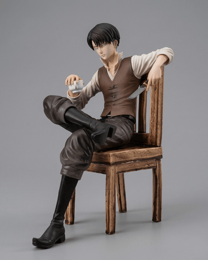 Attack On Titan Anime Figure Silent Captain Levi Ackerman 19cm (7.48") Collector Statue