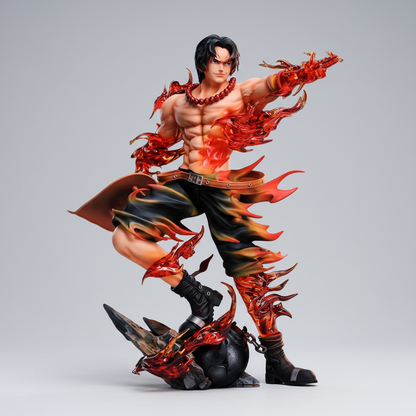 One Piece Anime Figure Hellfire Fist Portgas D. Ace 26cm (11") PVC Statue