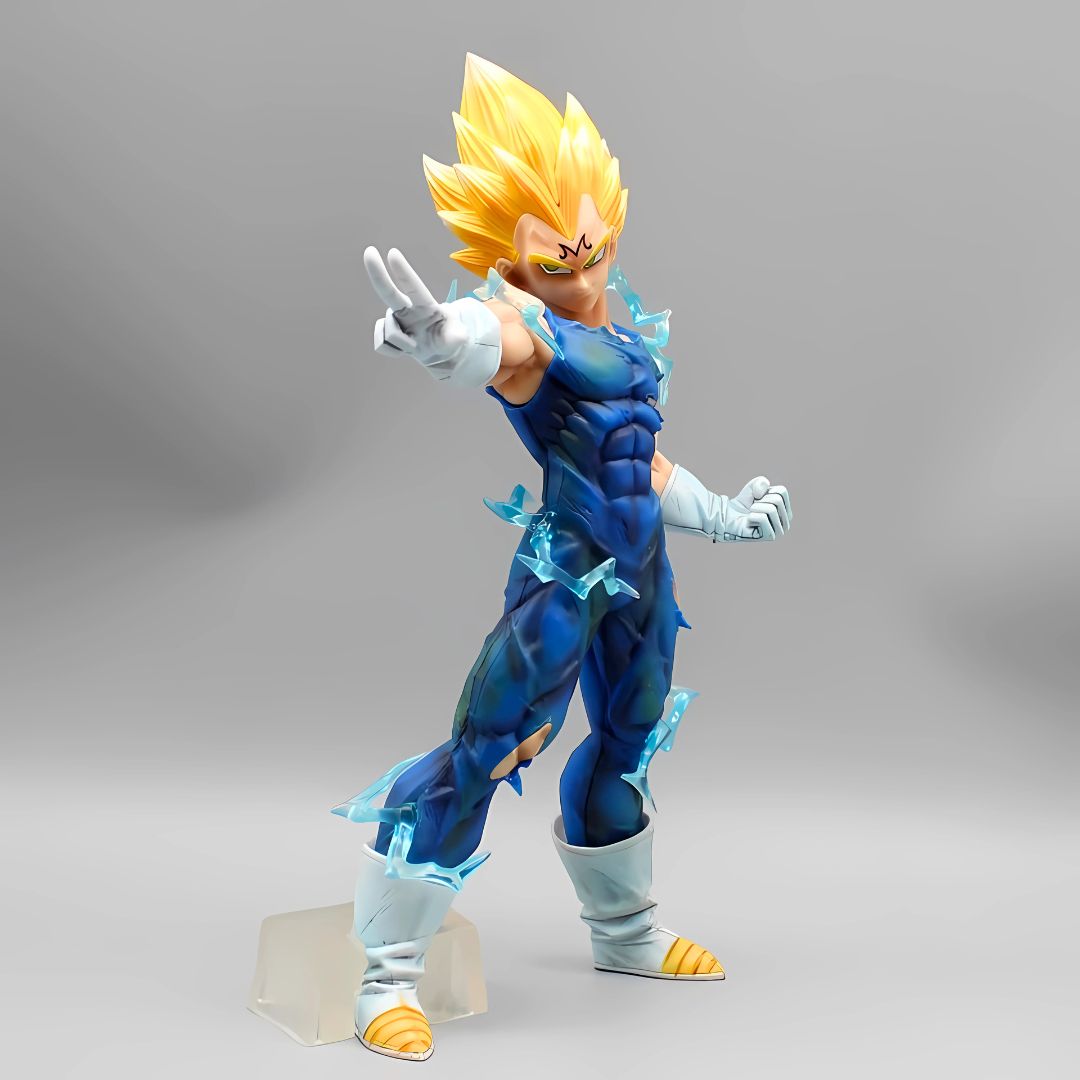 Figura de acción de Dragon Ball Vegeta de 27,5 cm con diseño de mano de elevación demonizada, modelo de estatua coleccionable, decoración de escritorio, juguetes de regalo para niños.
