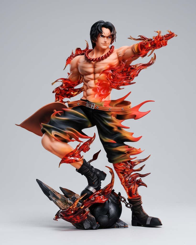 One Piece Anime Figure Hellfire Fist Portgas D. Ace 26cm (11") PVC Statue