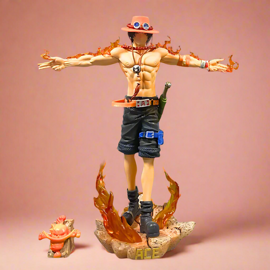 Figura de anime de One Piece, Inferno Legacy, Portgas D. Ace, estatua de PVC de 28 cm (11")