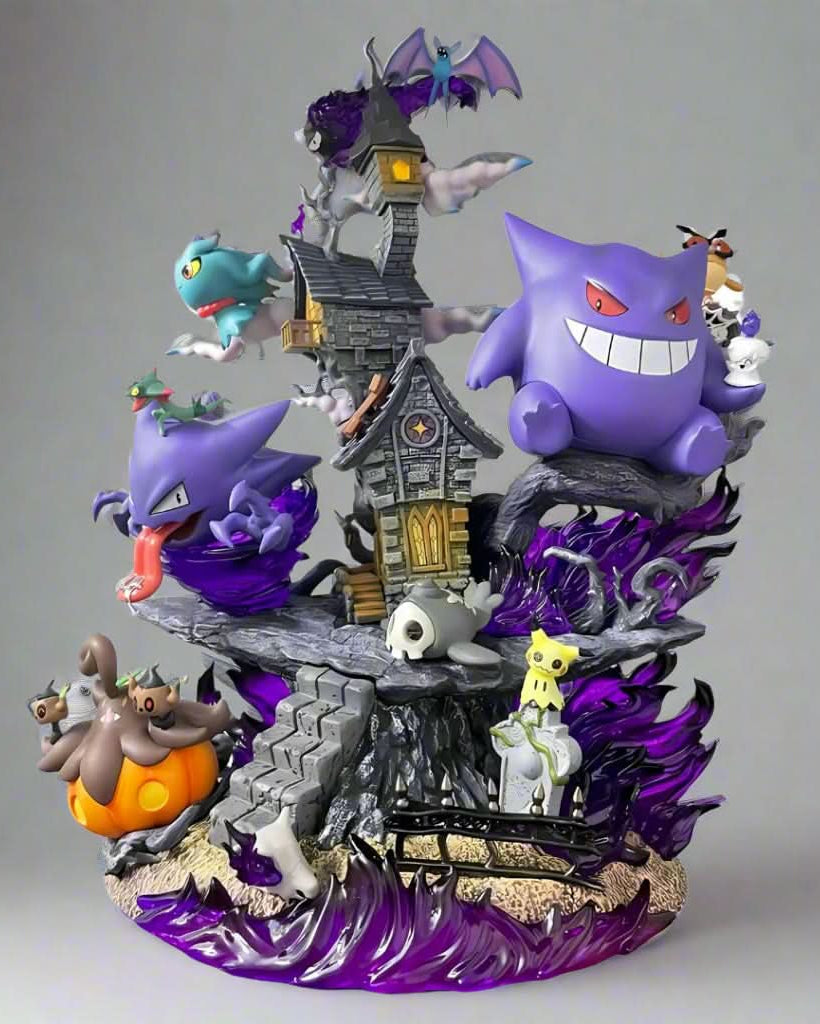 Pokémon Anime Figure Whisper in the Mist Gastly, Haunter & Gengar 31cm (12") Collector Statue