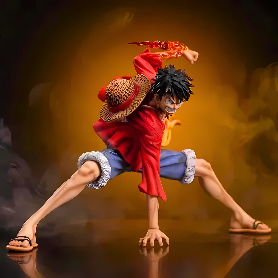 One Piece Anime Figure Pirate King Luffy (4") PVC Statue