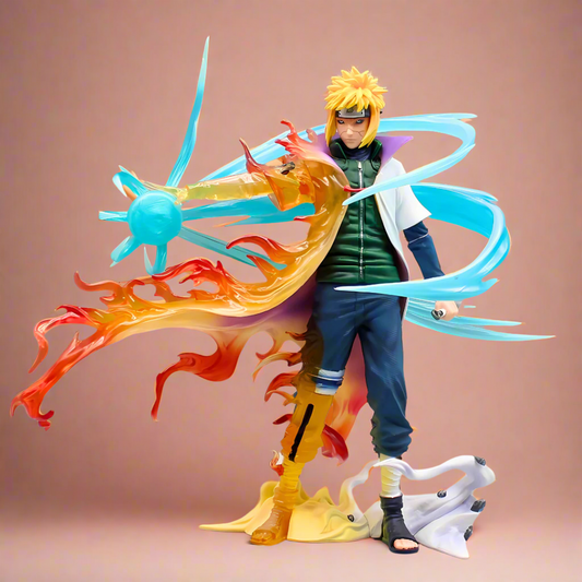 Figura de anime Naruto Lightning Step Namikaze Minato, estatua de PVC de 26 cm (10")