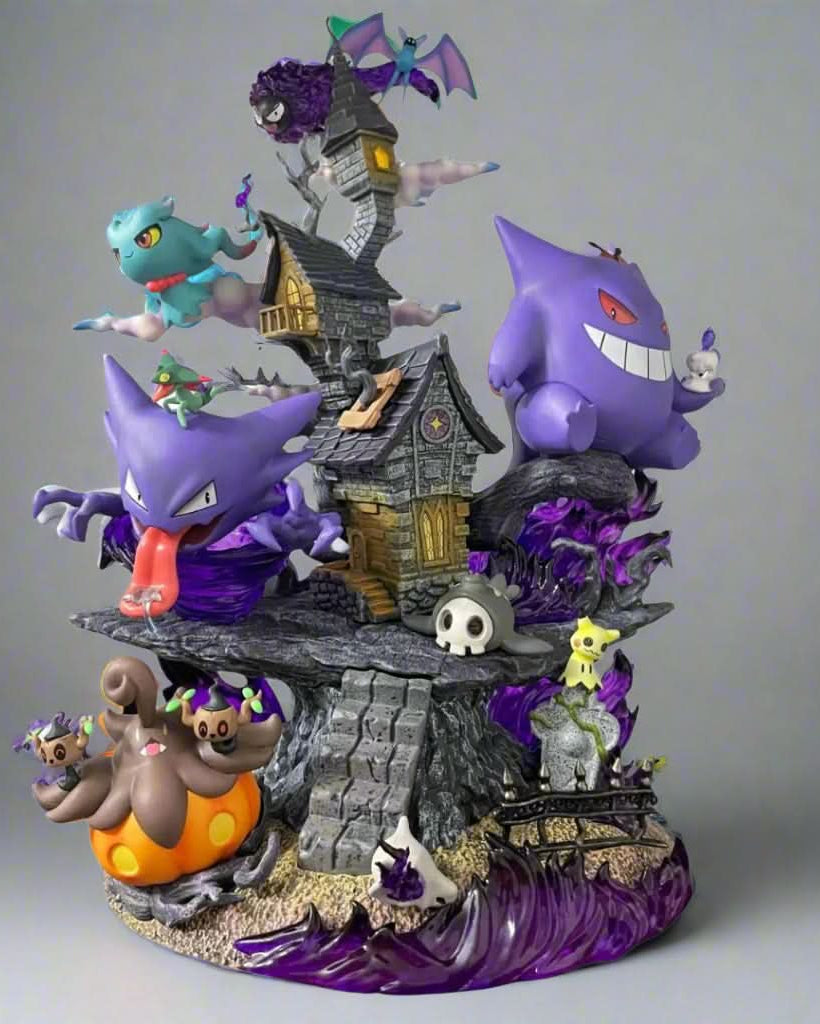 Pokémon Anime Figure Whisper in the Mist Gastly, Haunter & Gengar 31cm (12") Collector Statue