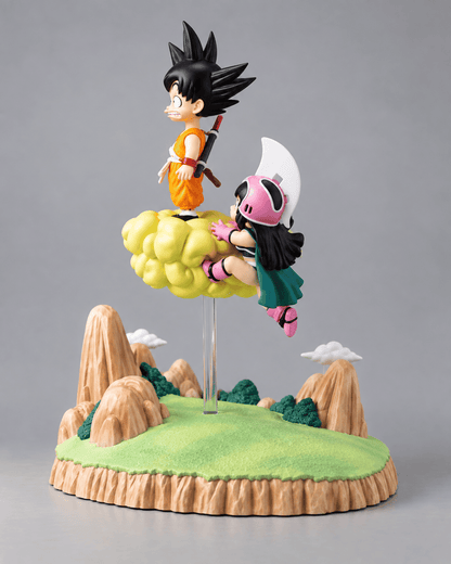 Dragon Ball Anime Figure Nimbus Promise Goku & Chi-Chi 9cm (3.5") Collector Statue