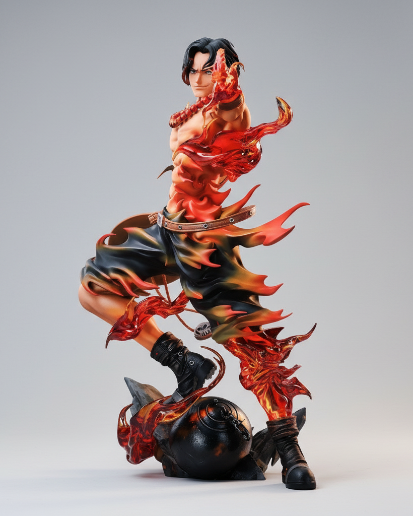 One Piece Anime Figure Hellfire Fist Portgas D. Ace 26cm (11") PVC Statue